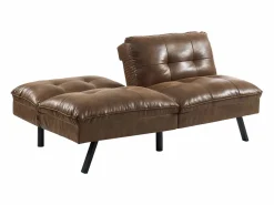 Vente-unique Sofá cama clic-clac 3 plazas,microfibra envejecida PEGULA