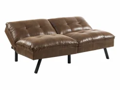 Vente-unique Sofá cama clic-clac 3 plazas,microfibra envejecida PEGULA