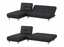 SENHO Sofá cama clic-clac de 2 plazas con chaise longue reversible en PU - MELLOW
