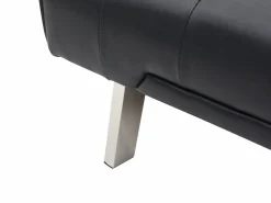 Online Vente-unique Sofá cama clic-clac de piel sintética GUILLAUME Negro