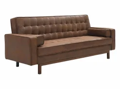 New Vente-unique Sofá cama clic-clac de tela en marrón vintage ELEANOR Marru00f3n