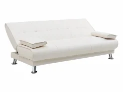 Vente-unique Sofá cama clic-clac piel sintética color MAXIME