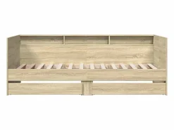 Sale Sofá cama con cajones sin colchón roble Sonoma 90x190 cm Cama Con Almacenaje|Cama Adulto