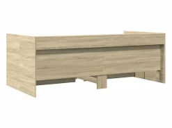 Sale Sofá cama con cajones sin colchón roble Sonoma 90x190 cm Cama Con Almacenaje|Cama Adulto