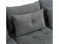 Clearance Sofá cama con chaiselongue intercambiable y bolsillos laterales cojines incluidos diseño moderno pana para salón(Sin colchón) Gris claro