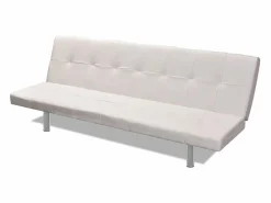 Best Sofá cama con dos cojines cuero artificial ajustable Sofás De Piel Sintética