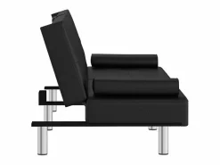 Clicnbuy Sofá cama con portavasos cuero sintético