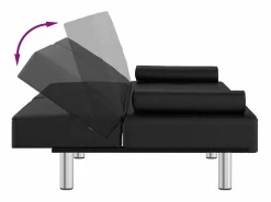 Clicnbuy Sofá cama con portavasos cuero sintético