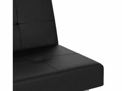 Clicnbuy Sofá cama con portavasos cuero sintético
