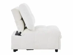 Sale Merax Sofá cama convertible - 68 x 95 x 76 cm - con respaldo y asiento regulables - tela - Blanco