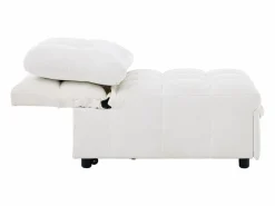 Sale Merax Sofá cama convertible - 68 x 95 x 76 cm - con respaldo y asiento regulables - tela - Blanco