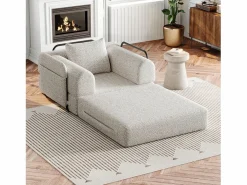 Hauss Spole Sofá cama convertible - Individual - Tela de chenilla color