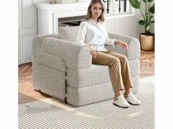 Hauss Spole Sofá cama convertible - Individual - Tela de chenilla color