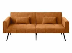 Sofá cama convertible Asiento mullido Diseño minimalista Material tejido Ideal para sala y estudio