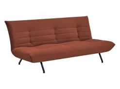 New Happy Garden Sofá cama de 3 plazas ANATOLE en terciopelo terracota - Naranja