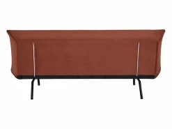 New Happy Garden Sofá cama de 3 plazas ANATOLE en terciopelo terracota - Naranja