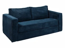 New Sofá cama de 3 plazas con apertura italiana de pana beige LORETO Sofá De Terciopelo|Sofá - 4 Plazas