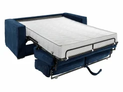 New Sofá cama de 3 plazas con apertura italiana de pana beige LORETO Sofá De Terciopelo|Sofá - 4 Plazas