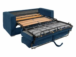 New Sofá cama de 3 plazas con apertura italiana de pana beige LORETO Sofá De Terciopelo|Sofá - 4 Plazas