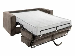 Best Vente-unique Sofá cama de 3 plazas con apertura italiana de pana beige LORETO Marru00f3n