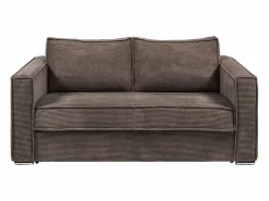 Vente-unique Sofá cama de 3 plazas con apertura italiana de pana beige LORETO