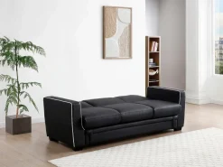 Clearance Sofá cama de 3 plazas convertible en cama NATY - Sofá - 3 Plazas|Sofás De Piel Sintética