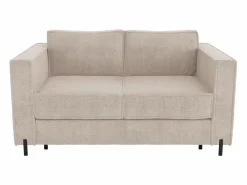 Vente-unique Sofá cama de 3 plazas de apertura rápida de tela colchón de 20 cm ELORYA
