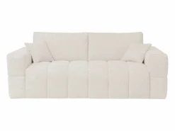 Clearance Vente-unique Sofá cama de 4 plazas de apertura rápida Tela bouclé colchón de 13 cm ISSORO Beige