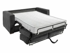 Online Sofá cama de 3 plazas de apertura rápida de pana beige LORETO Sofá De Terciopelo|Sofá - 3 Plazas