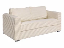 Vente-unique Sofá cama de 3 plazas de apertura rápida de pana color LORETO