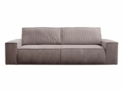 Vente-unique Sofá cama de 4 plazas de pana - AMELIA