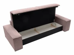 Vente-unique Sofá cama de 4 plazas de pana - AMELIA