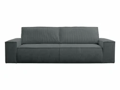 Sofá cama de 4 plazas de pana gris - AMELIA Sofá De Terciopelo|Sofá - 4 Plazas