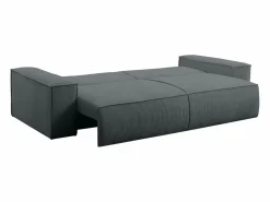 Sofá cama de 4 plazas de pana gris - AMELIA Sofá De Terciopelo|Sofá - 4 Plazas
