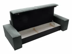 Sofá cama de 4 plazas de pana gris - AMELIA Sofá De Terciopelo|Sofá - 4 Plazas