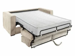 Hot Vente-unique Sofá cama de 3 plazas de pana en - 140 cm - Colchón de 18 cm LORETO Rosa