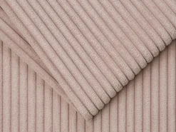 Hot Vente-unique Sofá cama de 3 plazas de pana en - 140 cm - Colchón de 18 cm LORETO Rosa