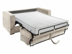 Vente-unique Sofá cama de 3 plazas de pana en color - 140 cm - 14 cm LORETO