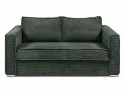Hot Vente-unique Sofá cama de 4 plazas de pana color beige LORETO Verde pino