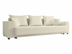 Best Vente-unique Sofá cama de 3 plazas de pana NESSARO Beige