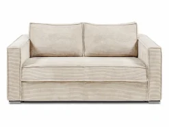Vente-unique Sofá cama de 3 plazas de pana LORETO Beige