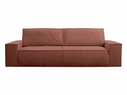 Discount Vente-unique Sofá cama de 4 plazas de pana AMELIA Rosa