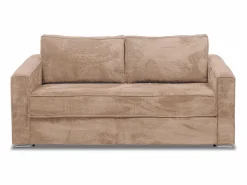 Vente-unique Sofá cama de 3 plazas de pana color láminas anchas - 22 cm LORETO