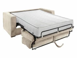 Clearance Vente-unique Sofá cama de 4 plazas de pana - 160 cm - 22 cm LORETO Gris claro