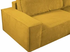 Vente-unique Sofá cama de 4 plazas de pana AMELIA