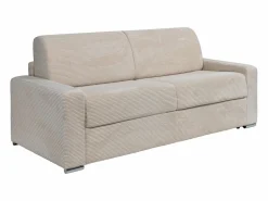 Vente-unique Sofá cama de 4 plazas de pana - 160 cm - 22 cm CALITO