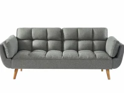 Vente-unique Sofá cama de 3 plazas de tela LOELINE chiné. Made for Design