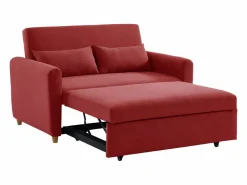 Vente-unique Sofá cama de 2 plazas de tela AYLA