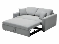 Hot Vente-unique Sofá cama de 3 plazas de tela INIZOR Gris claro