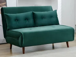 Sale Sofá cama de 2 plazas de terciopelo de estilo joven URIBIA. Sofá - 2 Plazas
